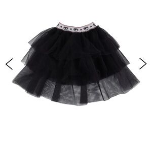 Chiara Ferragni Black Tulle Skirt